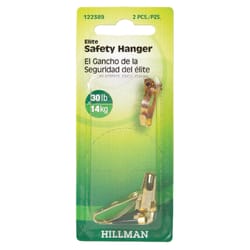 HILLMAN AnchorWire Brass-Plated Gold Safety Picture Hanger 30 lb 2 pk