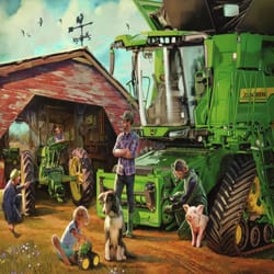 Ravensburger John Deere Then & Now Puzzle Multicolored 1000 pc