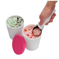 Tovolo Raspberry Plastic/Silicone Ice Cream Tubs 1 qt