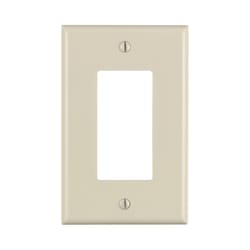 Leviton Almond 1 gang Thermoplastic Decorator Wall Plate 1 pk