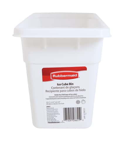 Rubbermaid White Plastic Ice Cube Bin - Ace Hardware