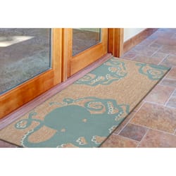 Liora Manne Frontporch 2 ft. W X 5 ft. L Blue Casual Polyester Runner Rug