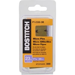 Bostitch 1-3/16 in. L X 23 Ga. Paper Strip Coated Pin Nails 3,000 pk
