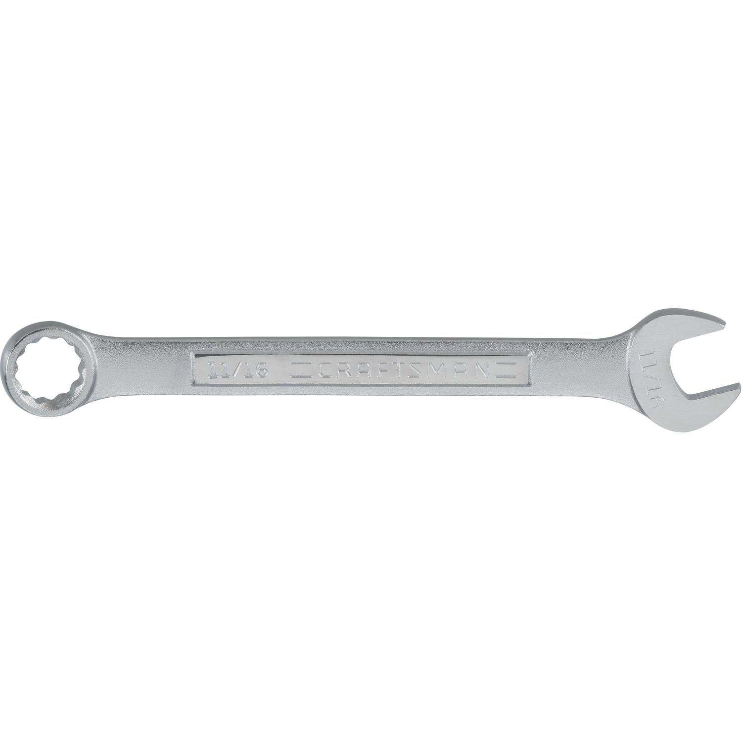 Craftsman 11/16 in. SAE Combination Wrench - 12 Point, 8.78 in. Length