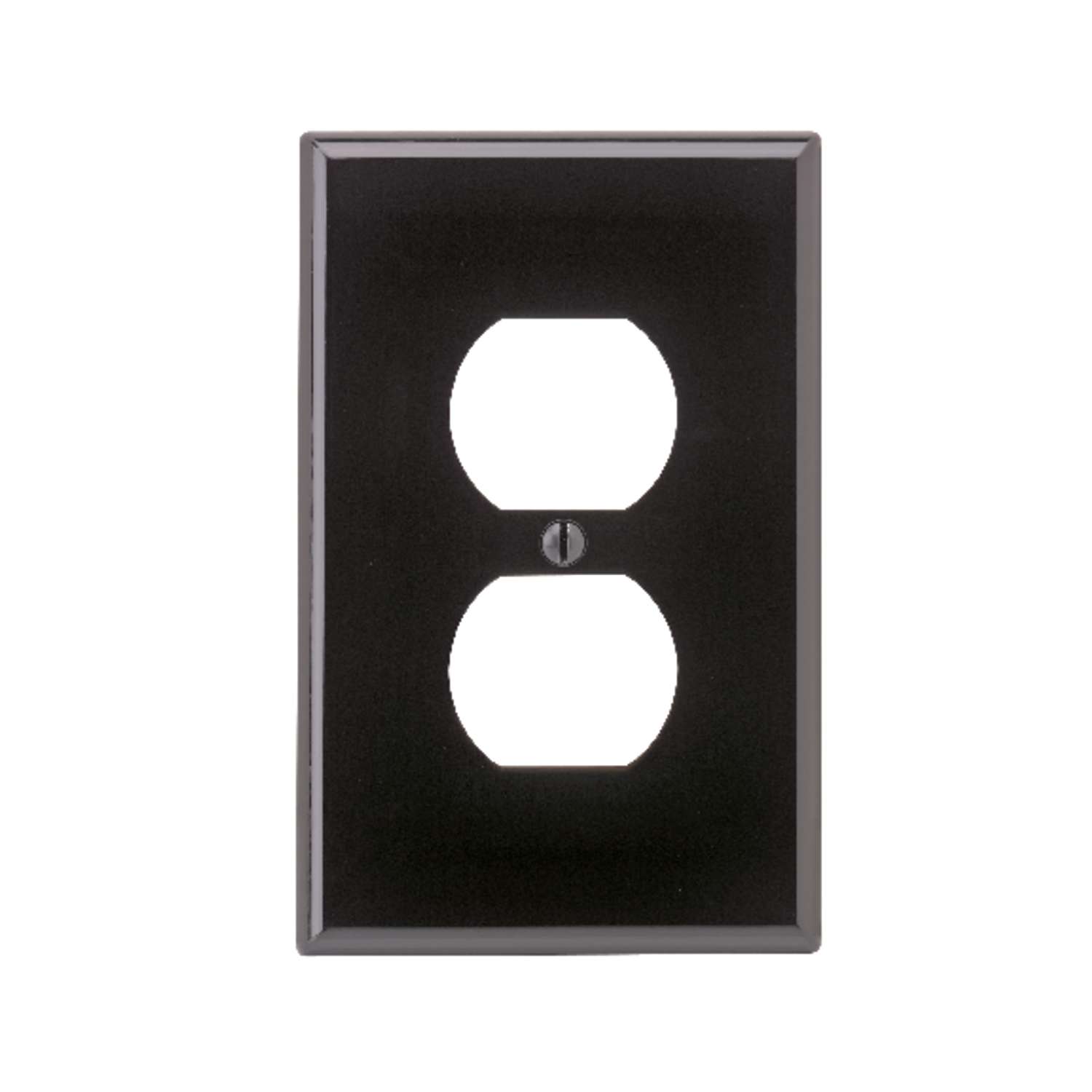 Leviton Black 1 gang Nylon Duplex Outlet Wall Plate 1 pk Ace Hardware