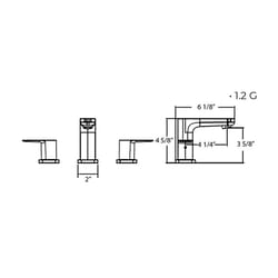 Huntington Brass Sevaun Matte Black Contemporary Widespread Bathroom Sink Faucet 8 in.