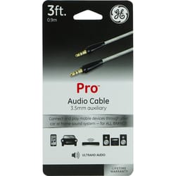 GE 3 ft. L Audio Cable 3.5 mm