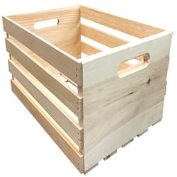 Demis Products 9.56 in. H X 12.5 in. W X 18 in. D Storage Crate Natural