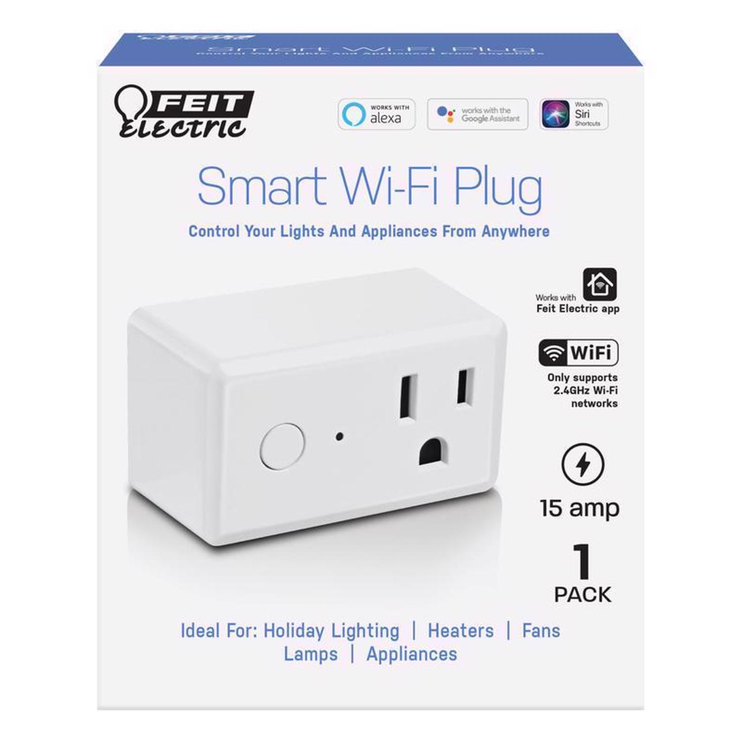 Photos - Household Switch A&D Feit Smart Home Commercial and Residential Plastic Smart-Enabled Plug 1-15 