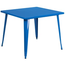 Flash Furniture Parker Blue Square Metal Contemporary Table