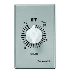 Intermatic Indoor and Outdoor Spring Wound Timer 125 V Silver