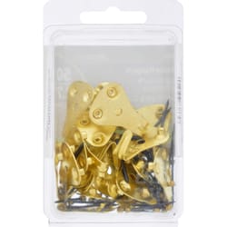 HILLMAN Brass-Plated Gold Professional Picture Hanger 50 lb 20 pk