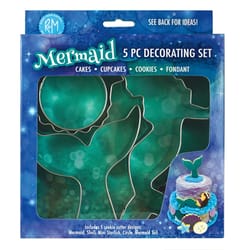 R&M International Corp Mermaid Cake Decorating Set Silver 5 pc