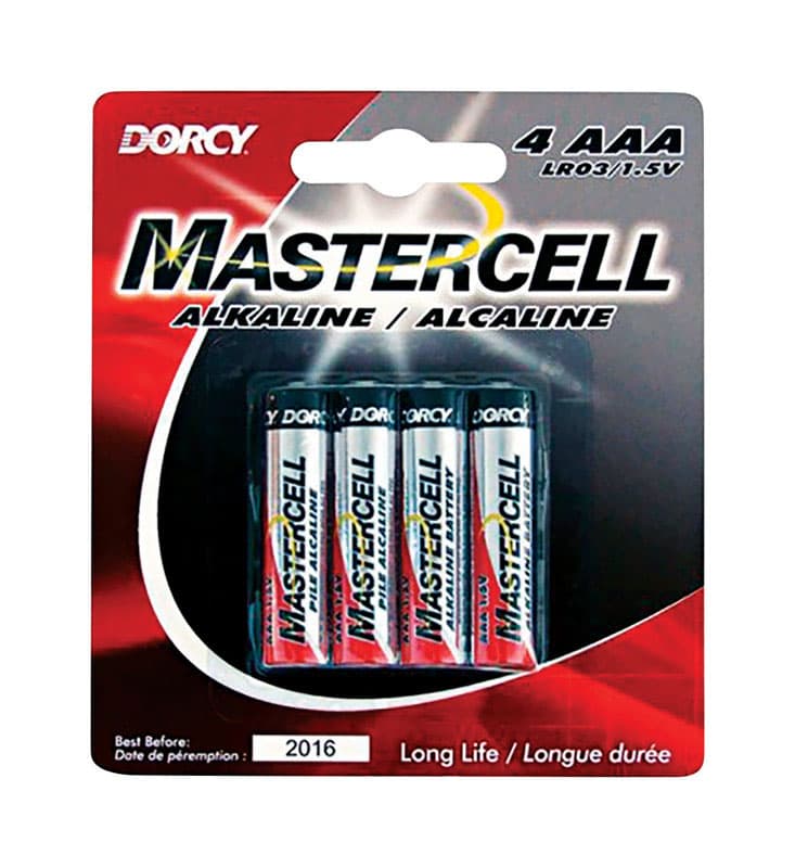 UPC 035355416244 product image for Dorcy Mastercell AAA Alkaline Batteries 4 pk Carded | upcitemdb.com