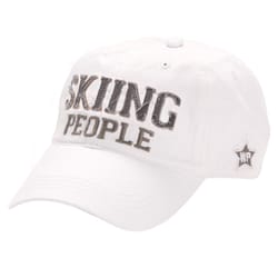 Pavilion We People Skiing Baseball Cap White One Size Fits All