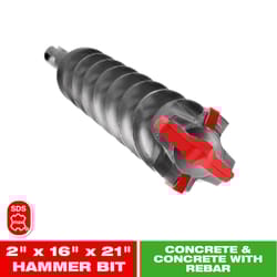 Diablo Rebar Demon 2 in. X 21 in. L Carbide Tipped Hammer Drill Bit SDS-Max Shank 1 pk
