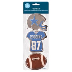 R&M International Corp International Football Cookie Cutter Set Silver 3 pc