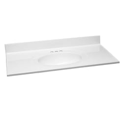 Design House Single Polished White Vanity Top