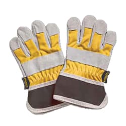 STANLEY Jr. Jr. Unisex Indoor/Outdoor Kids Work Gloves Gray/Yellow One Size Fits Most 1 pair