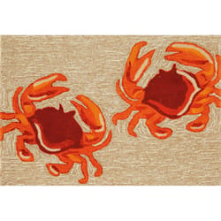 Liora Manne Frontporch 1.67 ft. W X 2.5 ft. L Multi-color Crabs Polyester Accent Rug