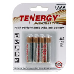 Tenergy AAA Alkaline Batteries 8 pk Carded