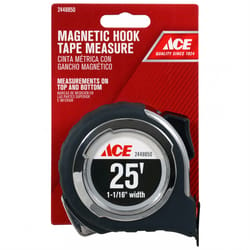 Ace 25 ft. L X 1.06 in. W Magnetic Hook Tape Measure 1 pk