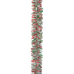 Holiday Trims 4 in. D X 10 ft. L Snowy Deluxe Tinsel