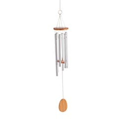 Summerfield Terrace Brown/Silver Aluminum/Wood 23.5 in. Enduring Beauty Wind Chime