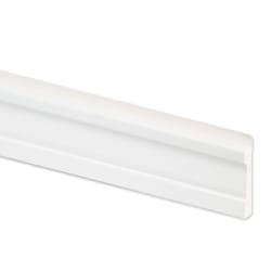 Inteplast Building Products .59 in. H X 2.62 in. W X 96 in. L Prefinished White PVC Baseboard