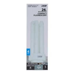 Feit CFL 26 W PL 2.1 in. D X 5.2 in. L Fluorescent Bulb Cool White Tubular 4100 K 1 pk
