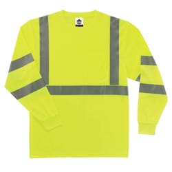 Ergodyne GloWear Reflective Long Sleeve Safety Tee Shirt Lime S