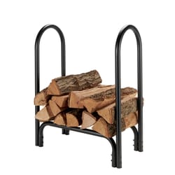 HY-C Shelter Black Powder Coated Steel Log Rack