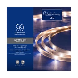 Celebrations LED Clear/Warm White 99 ct Rope Flex Tape Light 16.5 ft.