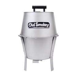 Old Smokey Products 13 in. Charcoal/Wood Grill Silver