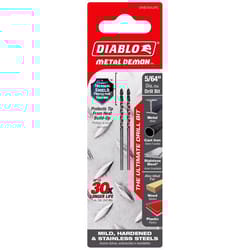 Diablo Metal Demon 5/64 in. X 1.9 in. L Stainless Steel Drill Bit 3-Flat Shank 2 pc