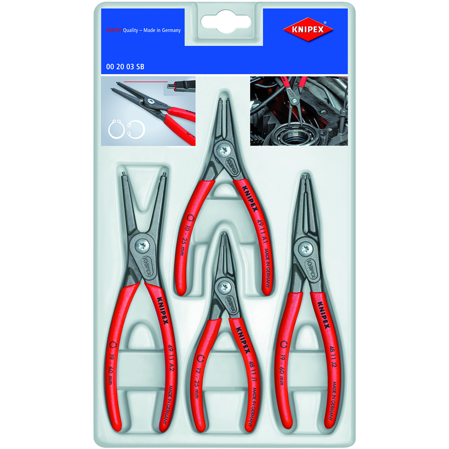Knipex 4 pc Steel Percision Circlip Pliers Set - Ace Hardware