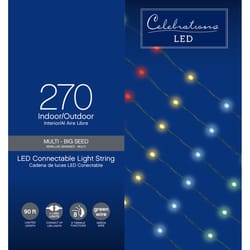 Celebrations LED Micro Multicolored 270 ct String Christmas Lights 90 ft.