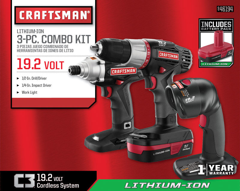 UPC 033287166015 product image for Craftsman C3 Impact/Drill Driver With Light (00946194) | upcitemdb.com