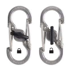 Nite Ize MicroLock 1.8 in. D Stainless Steel Silver Carabiner Key Holder