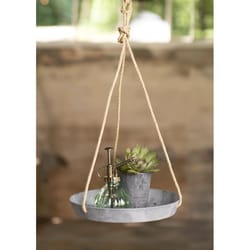 Novelty Artstone 1.6 in. H X 10.2 in. W X 10.2 in. D X 10.2 in. D Resin Tray Planter Gray