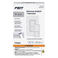 Feit White 200 W Paddle Smart-Enabled Dimmer Switch w/Remote Control 1 pk