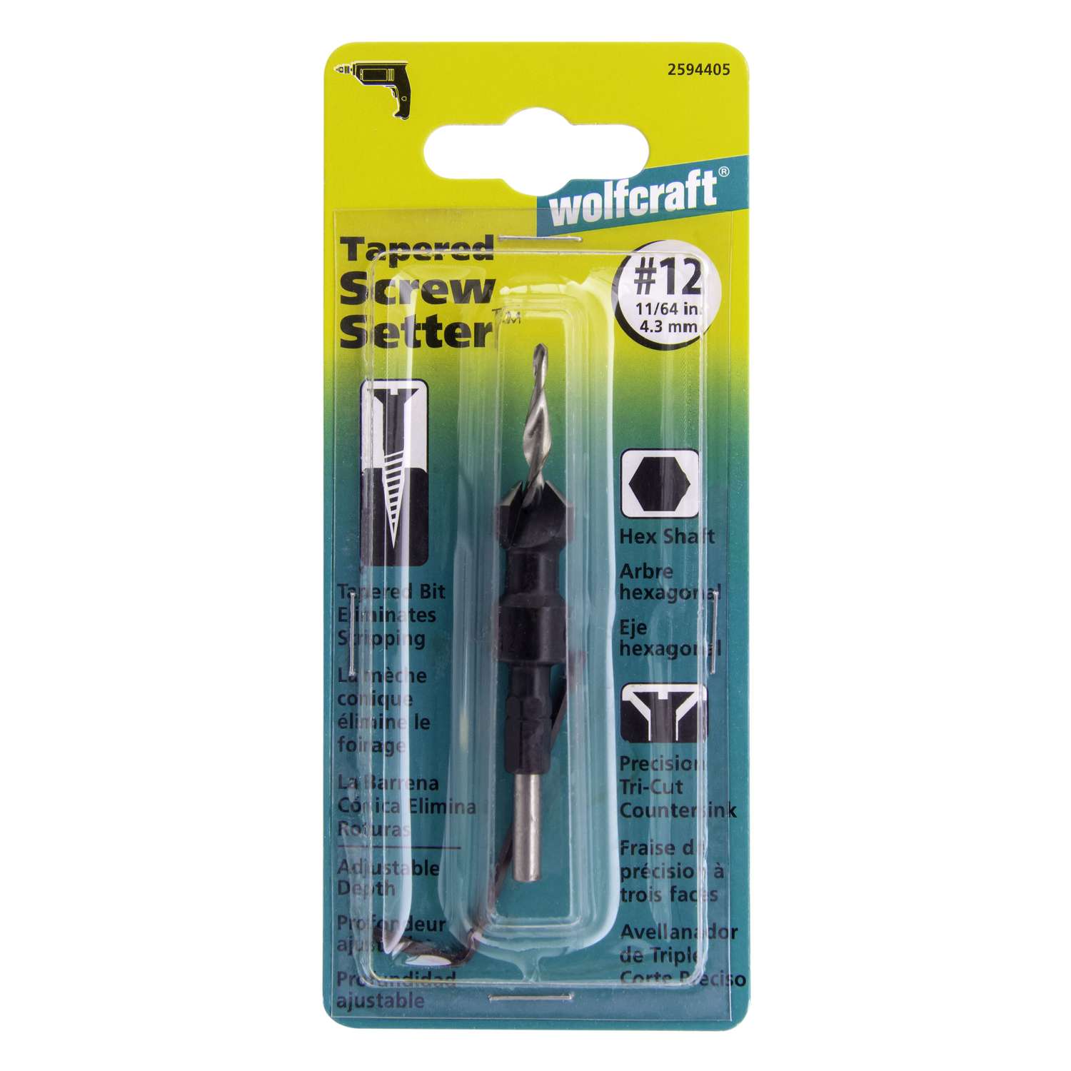 Wolfcraft 4.5 M D Steel Tapered Screw Setter 1 pc Ace Hardware