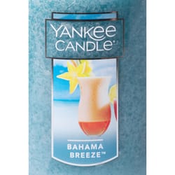 Yankee Candle Blue/Clear Bahama Breeze Scent Tumbler Candle Jar 7 oz