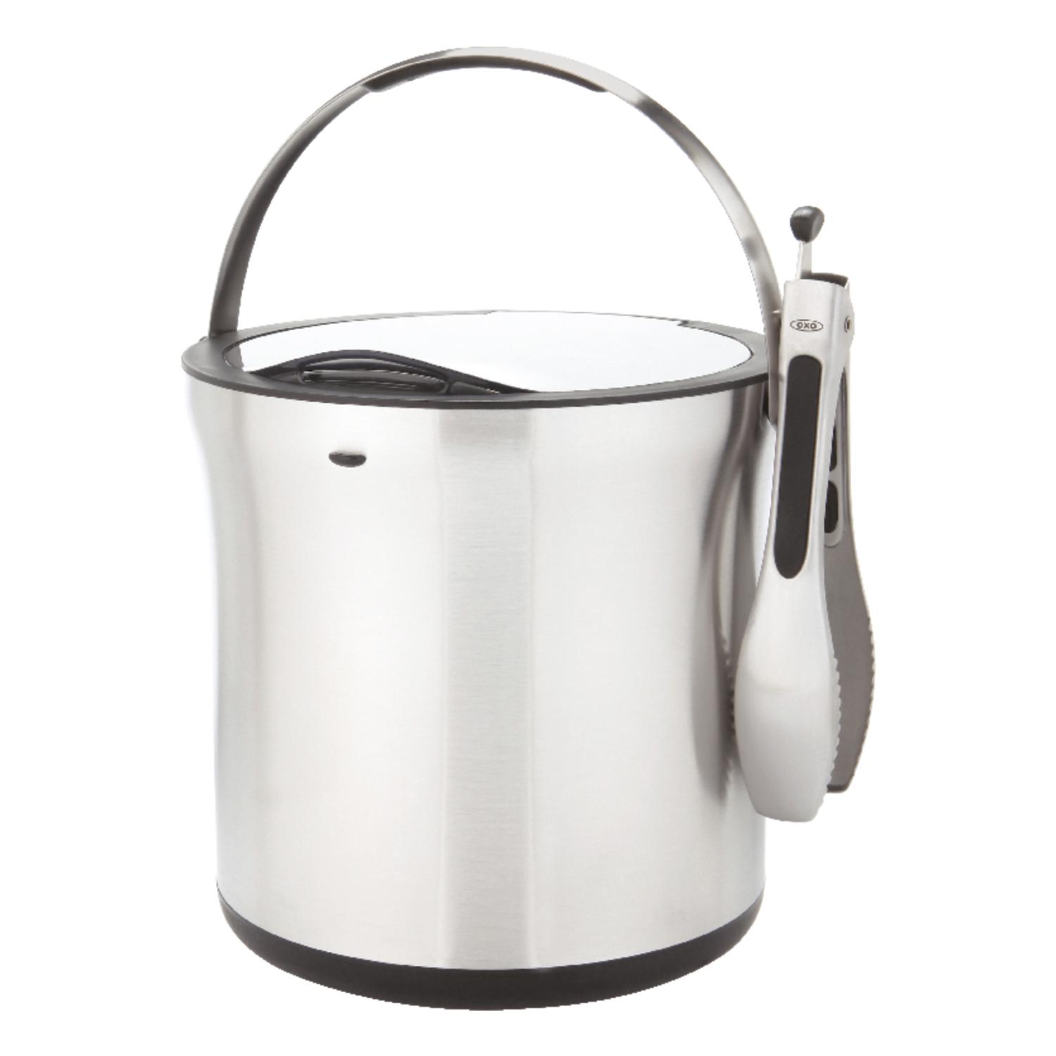 OXO SteeL 128 oz Silver Stainless Steel Ice Bucket Uae Electronic uaeelectronic.com