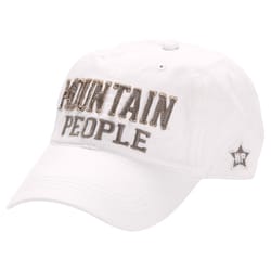 Pavilion Mountain People Baseball Cap White One Size Fits All