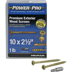 HILLMAN Power Pro No. 10 Ga. X 2-1/2 in. L Bronze Star Flat Head Exterior Deck Screws 1 lb 83 pk