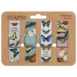 Karma Multicolored Wood Bag Clips