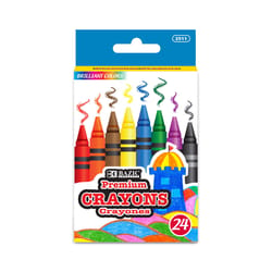 Bazic Products Premium Assorted Color Crayons 24 pk