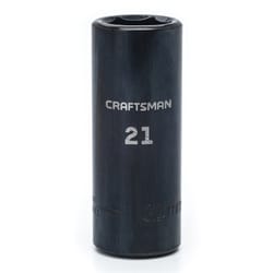 Craftsman 21 mm S X 1/2 in. drive S Metric 6 Point Deep Deep Impact Socket 1 pc