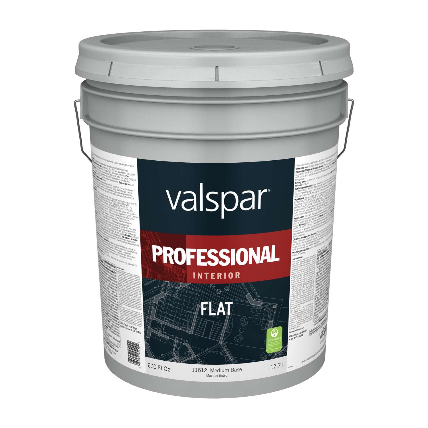 Valspar Professional Flat Tintable Medium Base Paint Interior 5 gal